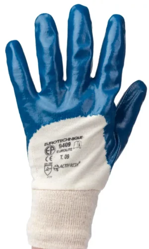 TENYÉREN MÁRTOTT KÉK NITRIL KESZTYŰ, ACTIFRESH